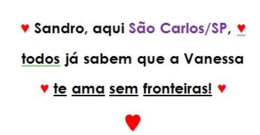 Amor sem fronteiras da Noivinha Vanessa!