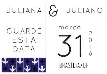 Nosso SAVE THE DATE 
