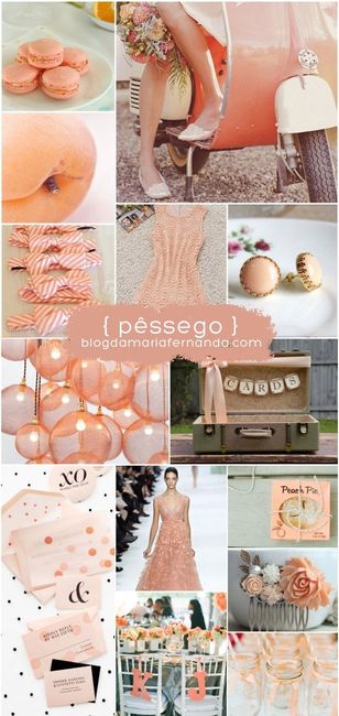 Decoração de Casamento : Paleta de Cores Pêssego