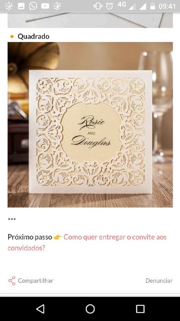 Como quer entregar o convite aos convidados? - 2