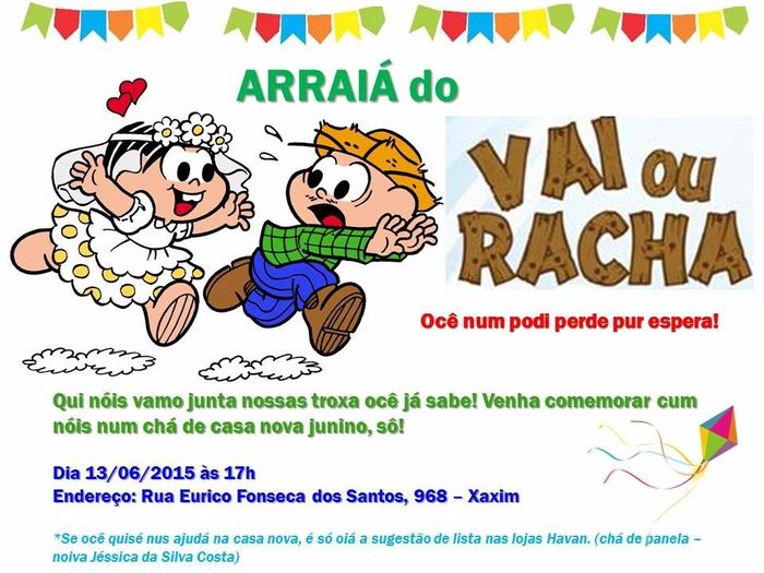 Convite vai ou racha