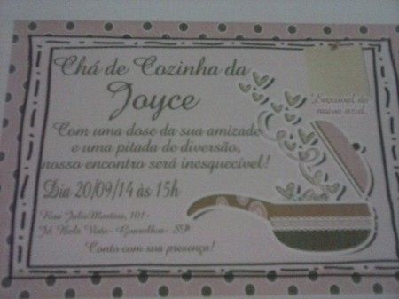 Convite do Chá de Cozinha!!!! - 1