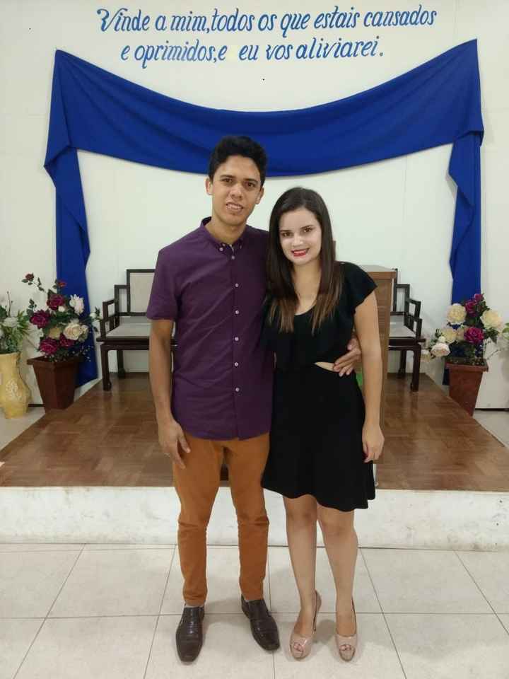 Eu e ele na igreja ontem
