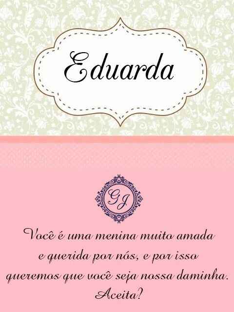 Convites para padrinhos,madrinhas,damas e pajens - 1