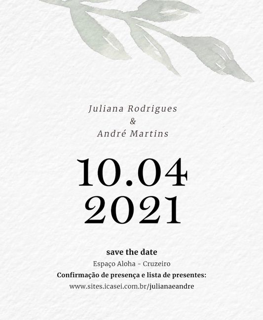 Minimalismo & elegância: convites + save the date 1