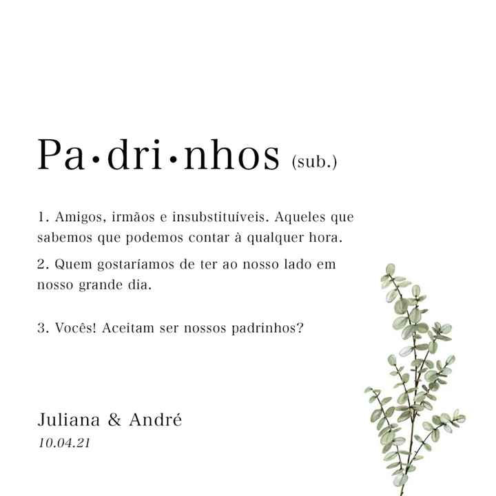 Como convidar padrinhos - 1