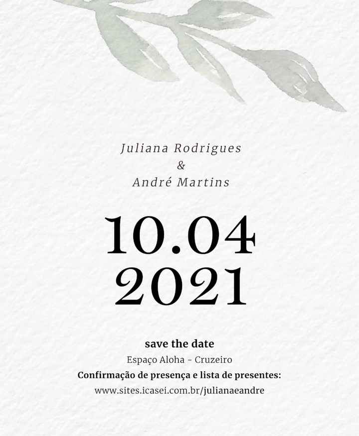 Minimalismo & elegância: convites + save the date - 1