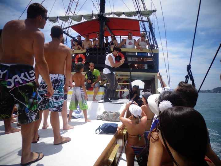 A bordo do barco!