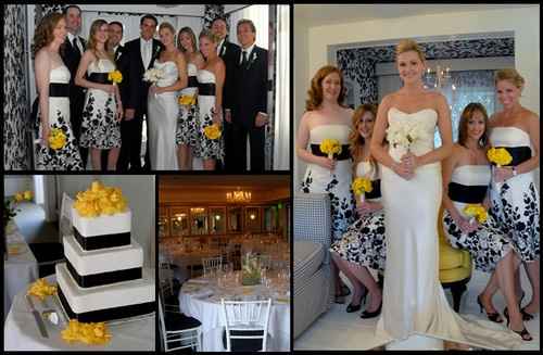 Decoração amarelo,preto e branco.