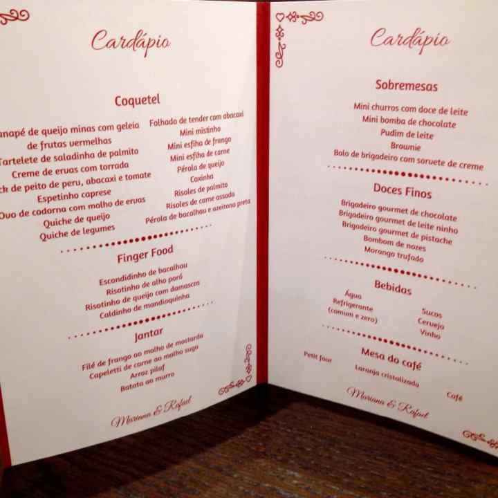 Buffet - sugestões do tipo de comida para servir!