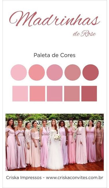 Escolher tabela de cores para os vestidos das Madrinhas Sim ou Não? - 1