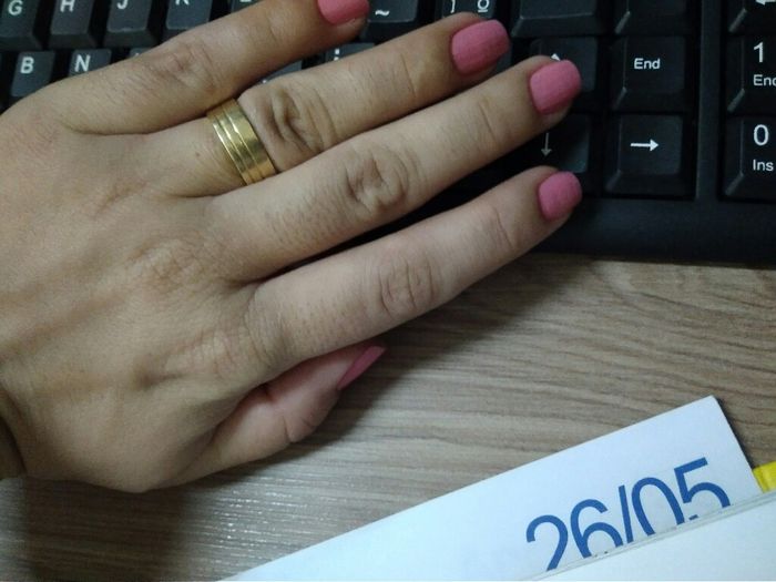 Qual tamanho da sua aliança? 6