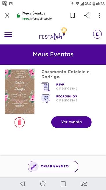 Vou fazer!!! Convite de confirmação de presença 1