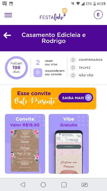 Vou fazer!!! Convite de confirmação de presença 2