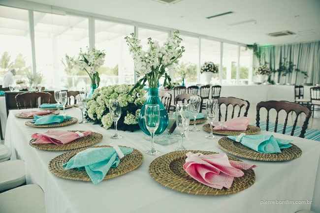 Decoração de casamento rosa claro e azul claro!! 😊😍 - 3