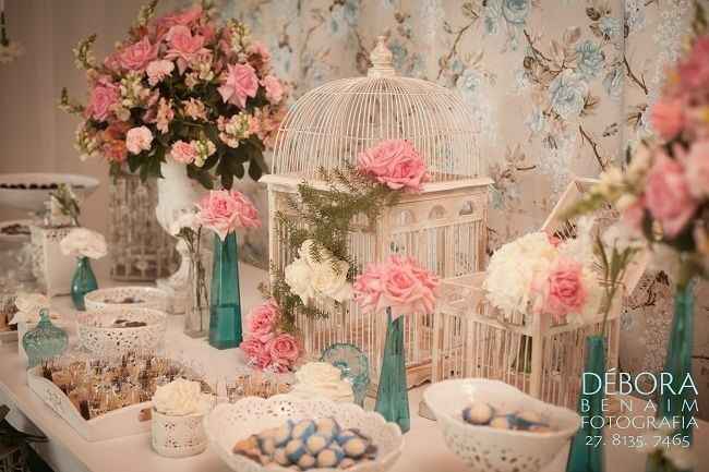 Decoração de casamento rosa claro e azul claro!! 😊😍 - 4