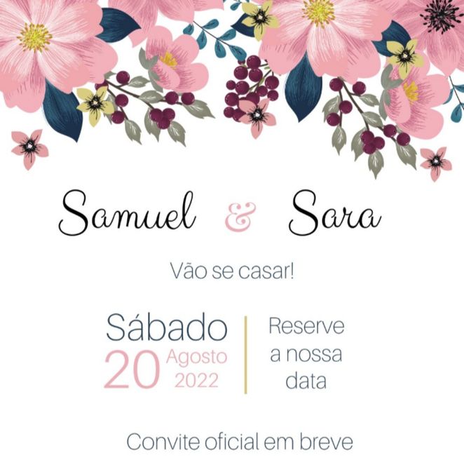 Save the date + cor do casamento - 1