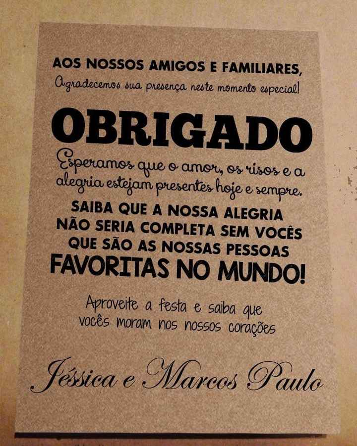 Cartão de agradecimento