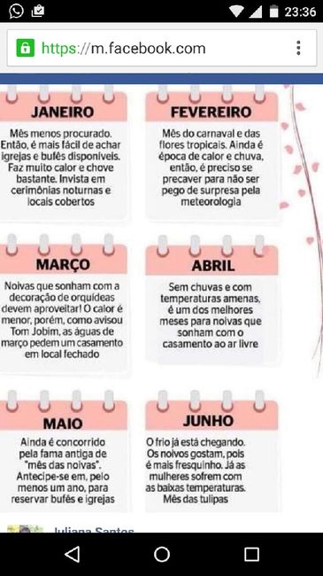 Meses mais favoráveis para casar - 1