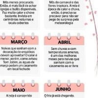 Meses mais favoráveis para casar - 1