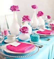 Azul Tiffany e rosa