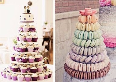 Bolo diferente (cupcake e macaron)