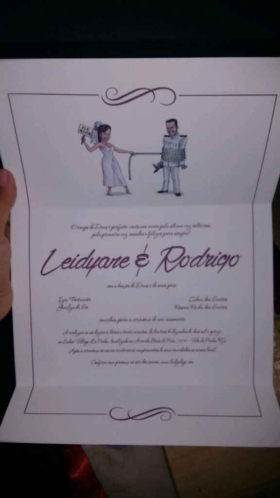 Meus convites chegaram! - 2
