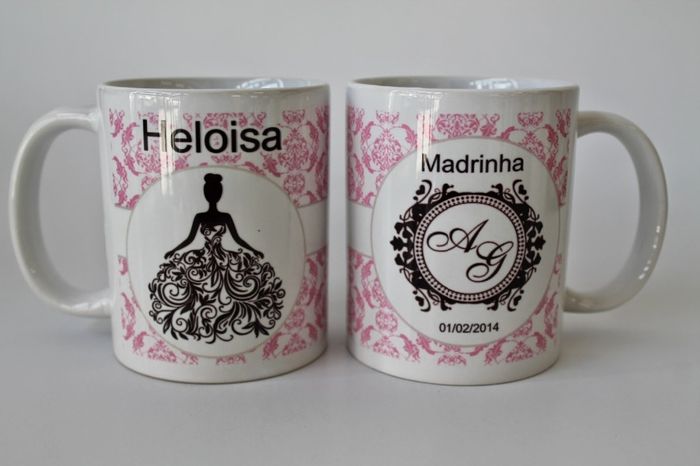 Caneca Madrinha (frente e verso)