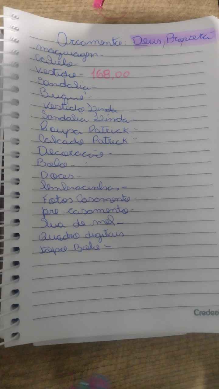 Orçamento: Deus proverá - 1