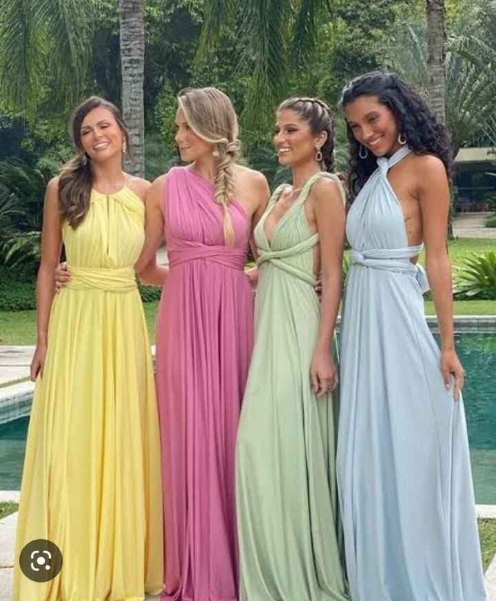 Vestido de madrinha x vestido de noiva - 1