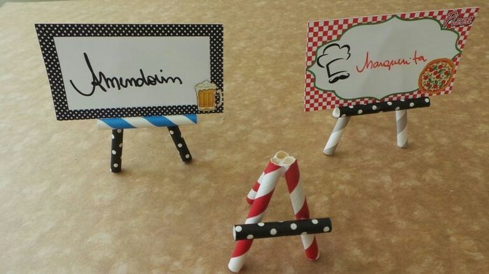 Mini cavaletes de canudos de papel - 10