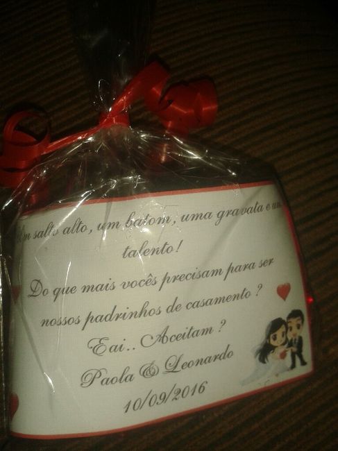 Convites dos padrinhos #simples - 3
