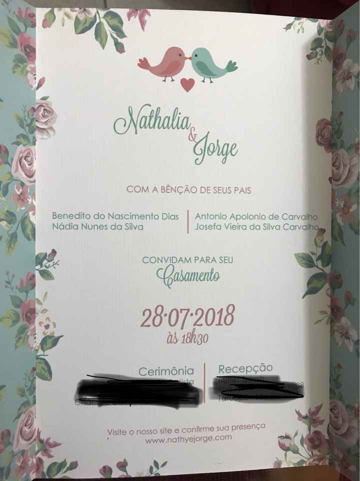 Meus convites chegaram e são lindos - 2