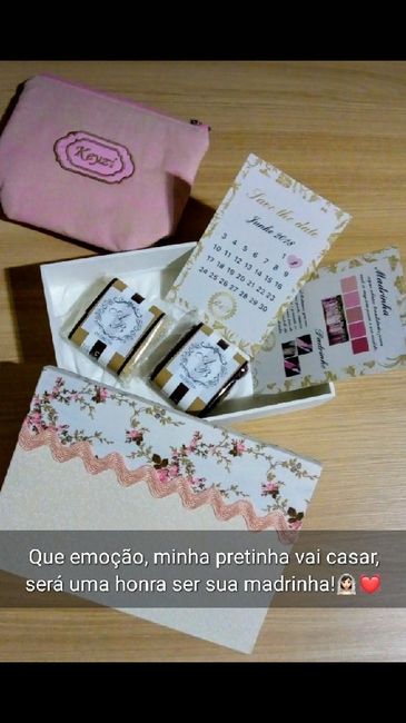 Convite dos padrinhos- a entrega. - 2