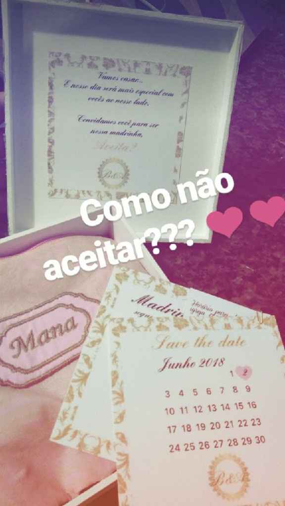 Convite dos padrinhos- a entrega. - 1