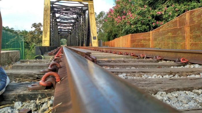 Linha de trem em Guararema/SP