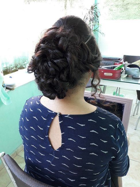 Minha prévia do cabelo e make 😍😍 4