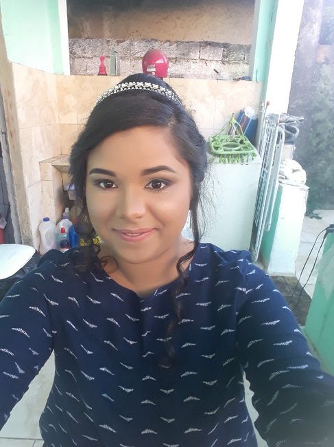 Minha prévia do cabelo e make 😍😍 11
