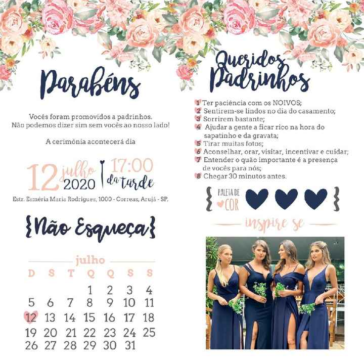 Manual dos padrinhos e convite dos pajens e damas - 3