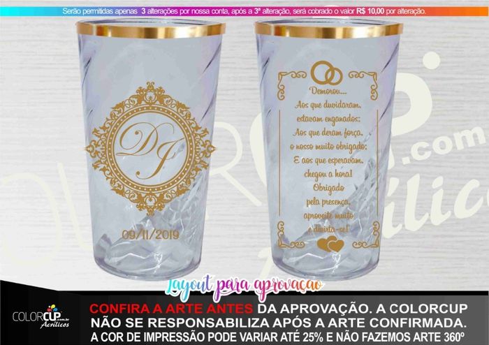 Frente e Verso. Ele ficou desse jeitinho 