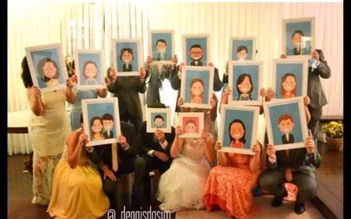 Foto com Padrinhos/ Caricaturas de rosto