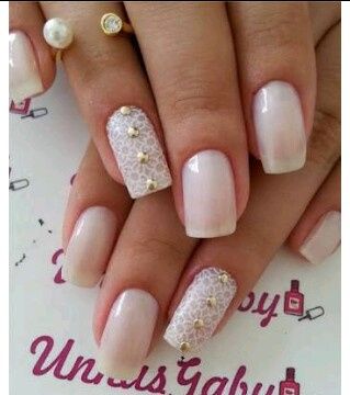 Inspirações de unhas decoradas para noivas💅 4