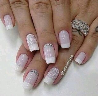 Inspirações de unhas decoradas para noivas💅 6