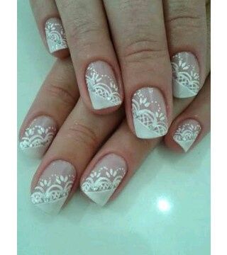 Inspirações de unhas decoradas para noivas💅 9