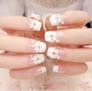 Inspirações de unhas decoradas para noivas💅 17