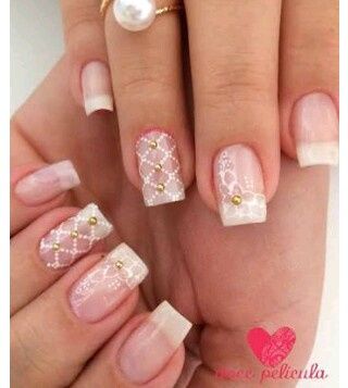 Inspirações de unhas decoradas para noivas💅 22