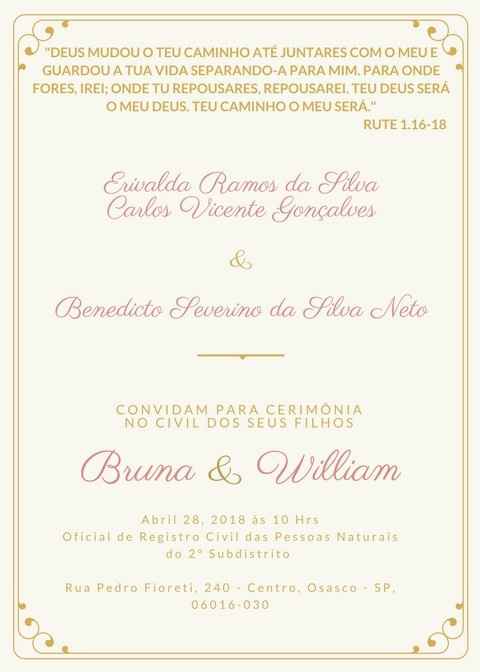 Convites de Casamento Civil - 1