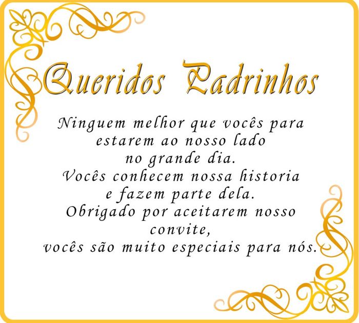 como ficou nosso manual de padrinhos