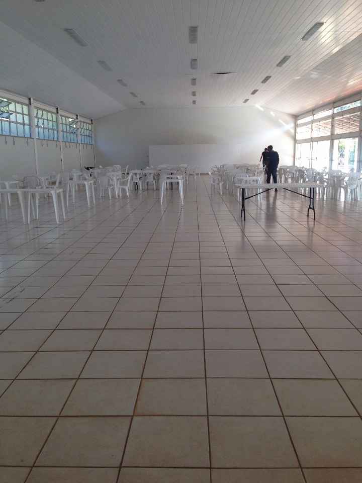 Dentro do salão