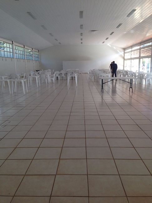 Dentro do salão